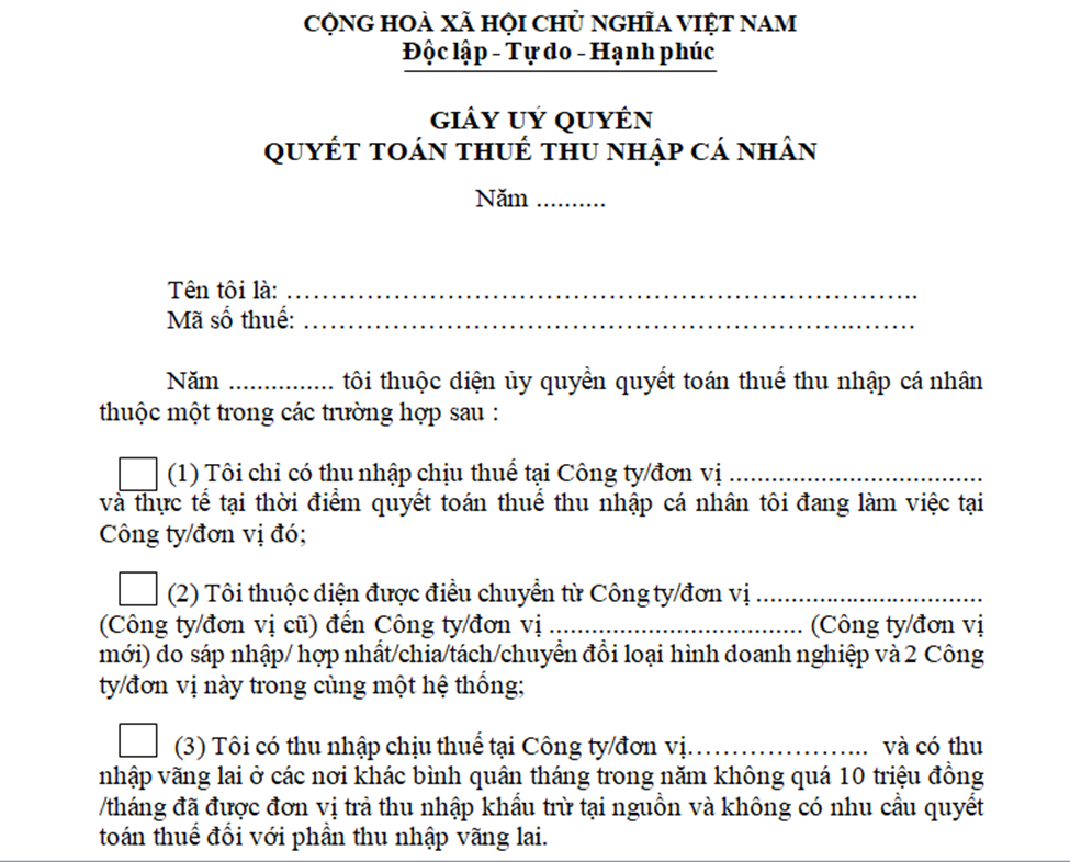 mau-uy-quyen-quyet-toan-thue-thu-nhap-ca-nhan